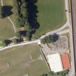 Sand Volleyball Court — aerial view