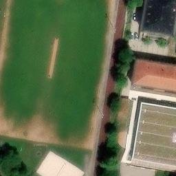 Sand Volleyball Court — aerial view