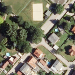 Sand Volleyball Court — aerial view