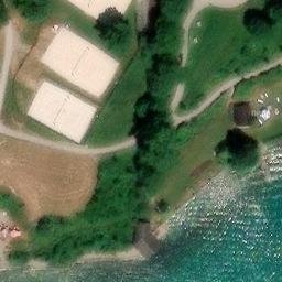 Sand Volleyball Court — aerial view