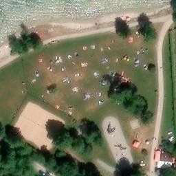 Sand Volleyball Court — aerial view