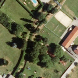 Sand Volleyball Court — aerial view