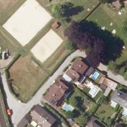 Sand Volleyball Court — aerial view