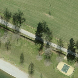 Sand Volleyball Court — aerial view