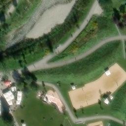 Sand Volleyball Court — aerial view