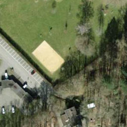 Sand Volleyball Court — aerial view
