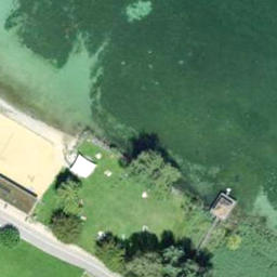 Sand Volleyball Court — aerial view
