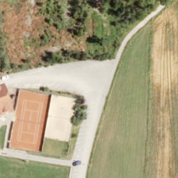 Sand Volleyball Court — aerial view