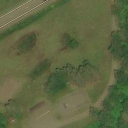 Sand Volleyball Court in Lutsen, MN — aerial view