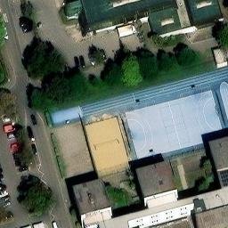 Sand Volleyball Court — aerial view
