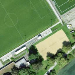 Sand Volleyball Court — aerial view