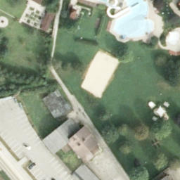 Sand Volleyball Court — aerial view
