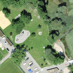 Sand Volleyball Court — aerial view