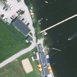 Sand Volleyball Court — aerial view