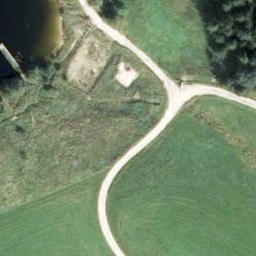 Sand Volleyball Court — aerial view
