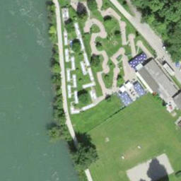 Sand Volleyball Court — aerial view