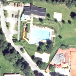 Sand Volleyball Court — aerial view