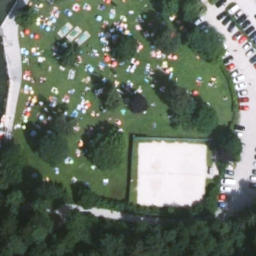 Sand Volleyball Court — aerial view