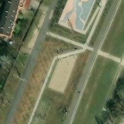 Sand Volleyball Court — aerial view