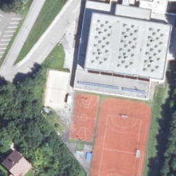 Sand Volleyball Court — aerial view