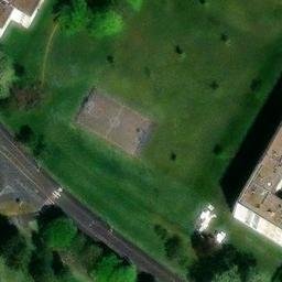 Sand Volleyball Court — aerial view