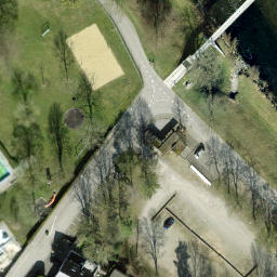 Sand Volleyball Court — aerial view