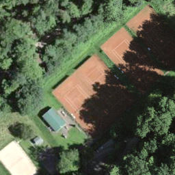 Sand Volleyball Court — aerial view