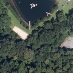 Sand Volleyball Court — aerial view