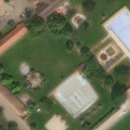 Sand Volleyball Court — aerial view