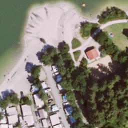Sand Volleyball Court — aerial view