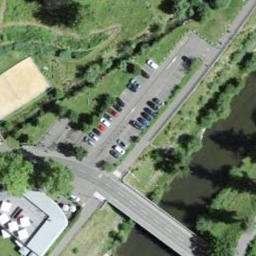Sand Volleyball Court — aerial view