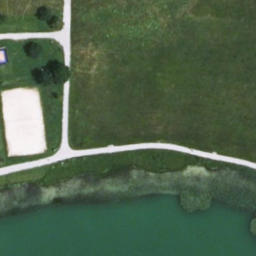 Volleyball Court near Thiersee — aerial view