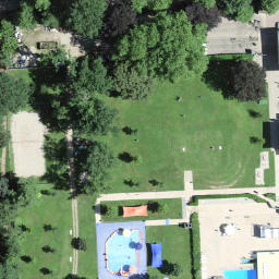 Sand Volleyball Court — aerial view