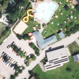 Sand Volleyball Court — aerial view