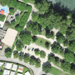 Sand Volleyball Court — aerial view