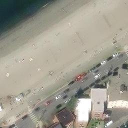 Sand Volleyball Court in Seattle, WA — aerial view