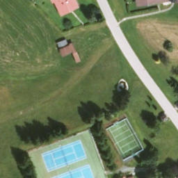 Sand Volleyball Court — aerial view