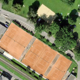 Sand Volleyball Court — aerial view
