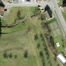 Sand Volleyball Court — aerial view