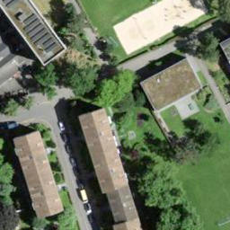 Sand Volleyball Court — aerial view
