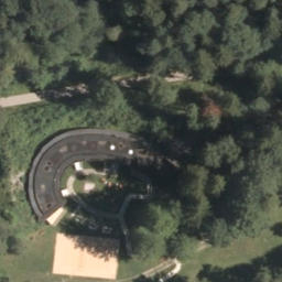 Sand Volleyball Court — aerial view
