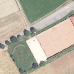 Sand Volleyball Court — aerial view
