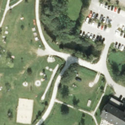 Sand Volleyball Court — aerial view