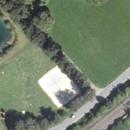 Sand Volleyball Court — aerial view