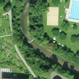 Sand Volleyball Court — aerial view