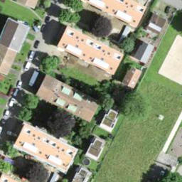 Sand Volleyball Court — aerial view