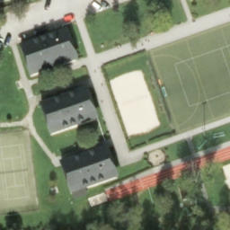 Sand Volleyball Court — aerial view