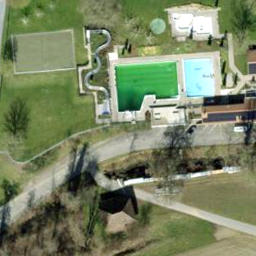 Sand Volleyball Court — aerial view