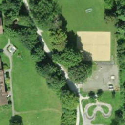 Sand Volleyball Court — aerial view
