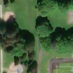Sand Volleyball Court in Seattle, WA — aerial view